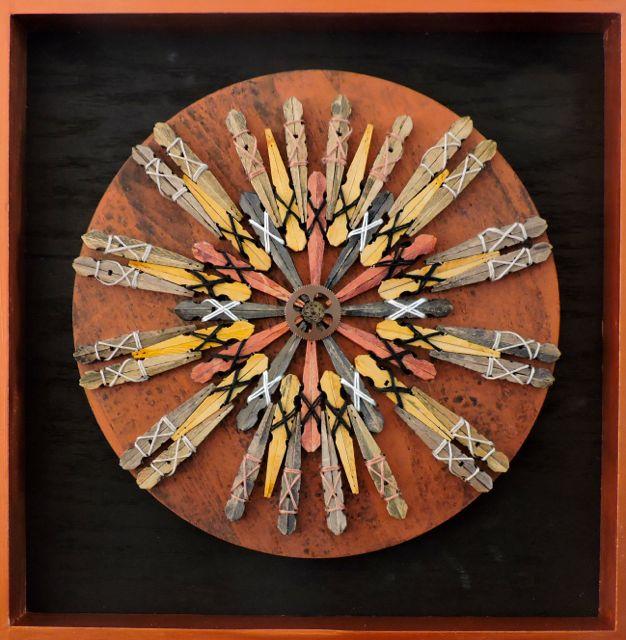 Flower of Humanity #1 Clothespin art, bondage art